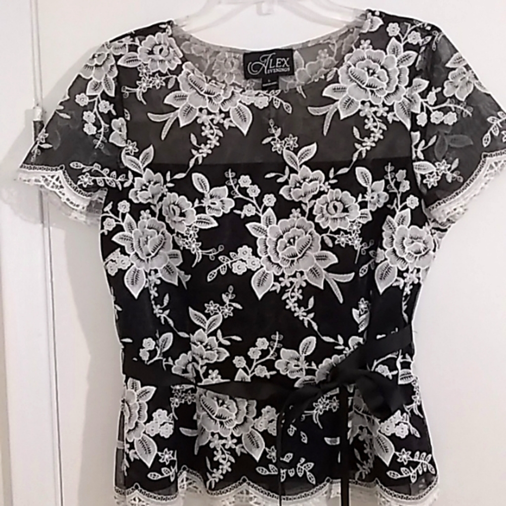 Elegant Shiffon Embroidered Top